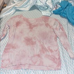 Pink tie dye sweater